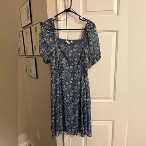 Lucky Brand Blue Floral Midi Dress